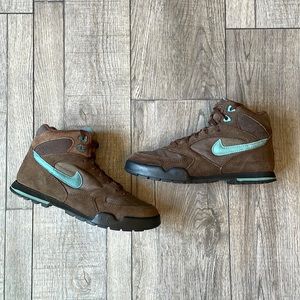 Nike Suede Brown and Teal Sneakers